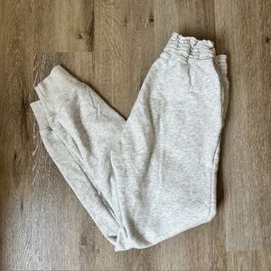 Abercrombie & Fitch Heather Gray Joggers with Scrunched Waist